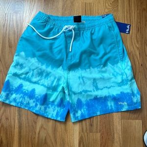 HUK swim trunks, NWT